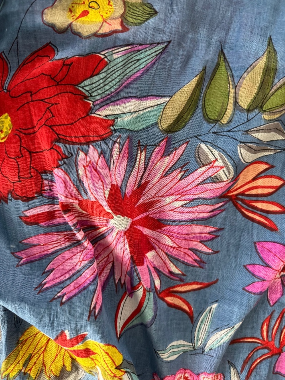 NWOT, COLORFUL FLORAL SARONG FROM BESPOKE BOUTIQUE IN THE FRENCH WEST INDIES
